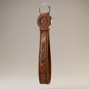 mini custom car engraved wooden/leather lanyard